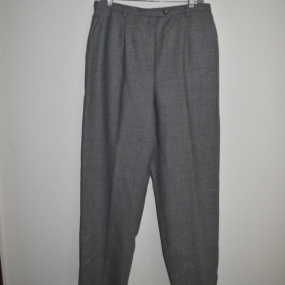 Pendleton 100% Virgin Wool Gray Women's Trouser Pant Size 14